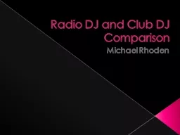 Radio DJ and Club DJ Comparison