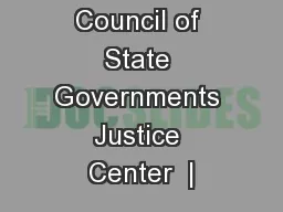 Council of State Governments Justice Center  |