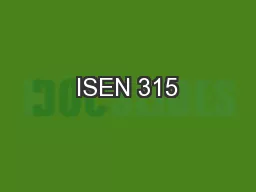 ISEN 315
