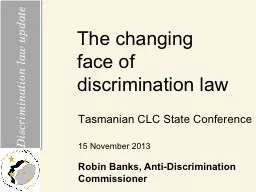 The changing face of discrimination law