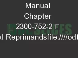 Manual Chapter 2300-752-2 – Official Reprimandsfile:////odtstwl4/