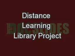 Distance Learning Library Project