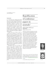 Republication of conference papers in journals?