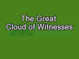 The Great Cloud of Witnesses