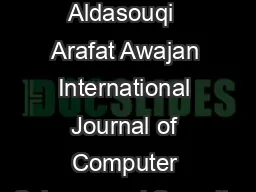  Iyad Aldasouqi  Arafat Awajan International Journal of Computer Science and Security