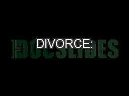DIVORCE:
