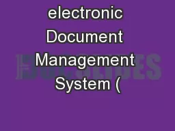 electronic Document Management System (