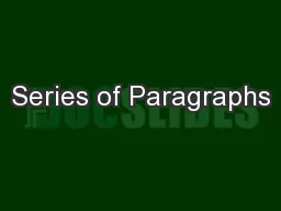 Series of Paragraphs