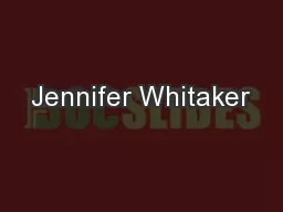 Jennifer Whitaker