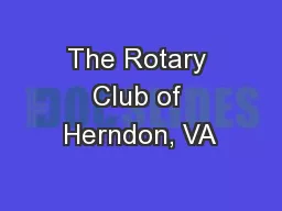 The Rotary Club of Herndon, VA