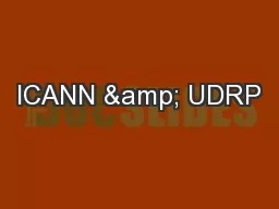 ICANN & UDRP