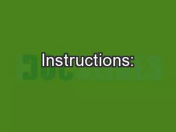 Instructions: