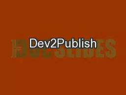 Dev2Publish