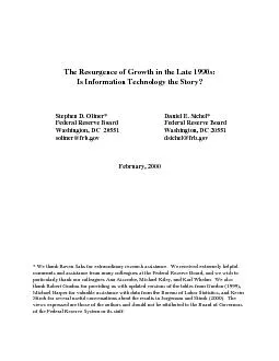 The Resurgence of Growth in the Late 1990s:Is Information Technology t