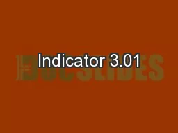 Indicator 3.01
