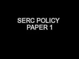 SERC POLICY PAPER 1