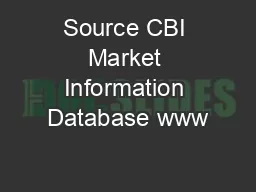 Source CBI Market Information Database www