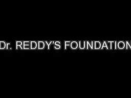 Dr. REDDY’S FOUNDATION