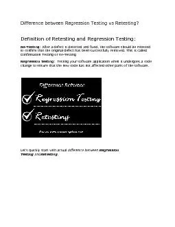 Difference between Regression Testing vs Retesting?