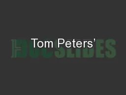 Tom Peters’