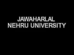 JAWAHARLAL NEHRU UNIVERSITY