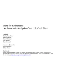 Ripe for Retirement:  An Economic Analysis of the U.S. Coal Fleet    A