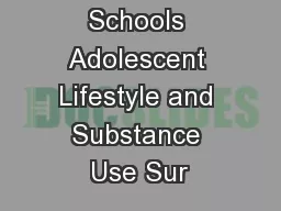 Scottish Schools Adolescent Lifestyle and Substance Use Sur