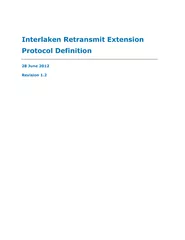 Interlaken Retransmit Extension