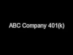 ABC Company 401(k)