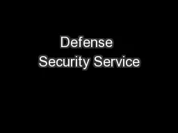 Defense Security Service