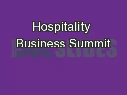 Hospitality Business Summit