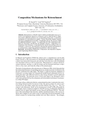Composition Mechanisms for Retrenchment, C. JeskeComputer Science Dept