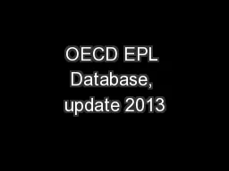 OECD EPL Database, update 2013