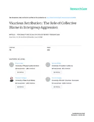 Vicarious Retribution:The Role of Collective Blame in Intergroup Aggre