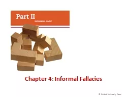 Chapter 4: Informal Fallacies