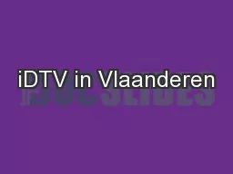 iDTV in Vlaanderen