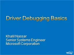 Driver Debugging Basics