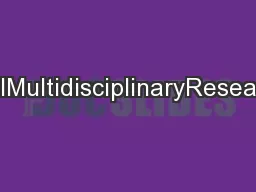 Spectrum:JournalMultidisciplinaryResearchIssueJuly2278