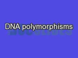DNA polymorphisms