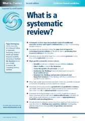 High quality systematic reviews seek to: