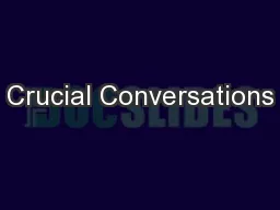 Crucial Conversations