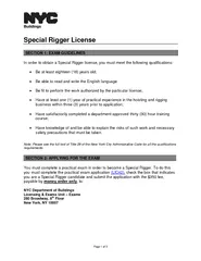 Special Rigger License