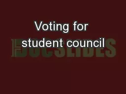Voting for student council