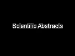 Scientific Abstracts