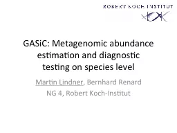 GASiC: Metagenomic abundance estimation and diagnostic