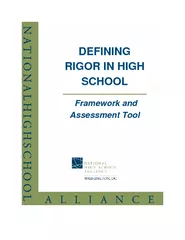 DEFINING RIGOR IN HIGH SCHOOL