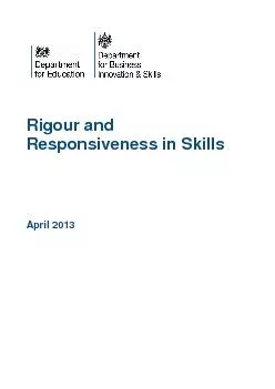 Ministerial Foreword 3. Apprenticeships 6. Funding and responsiveness