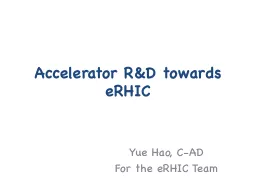 Accelerator R&D towards eRHIC
