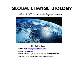 BIOL 3999: Issues in Biological Science