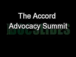 The Accord Advocacy Summit